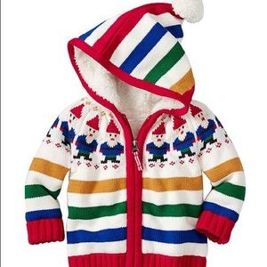 Girls Hanna Andersson Fleece Lined Knit Jacket